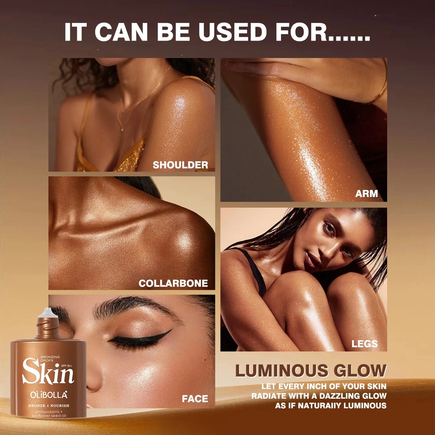 🔆✨Bronzing Drops Tinted Serum 🌿 No Heavy Makeup Needed-8POP