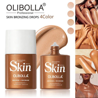 🔆✨Bronzing Drops Tinted Serum 🌿 No Heavy Makeup Needed-8POP