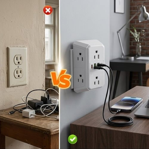 Turn One Outlet Into a 10-in-1 Power Hub — More Ports, Less Clutter.-8POP