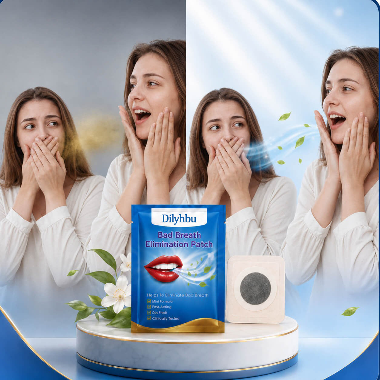 Dilyhbu™ Fresh Breath Support Patch | 24H Daily Confidence & Oral Freshness Care-8POP