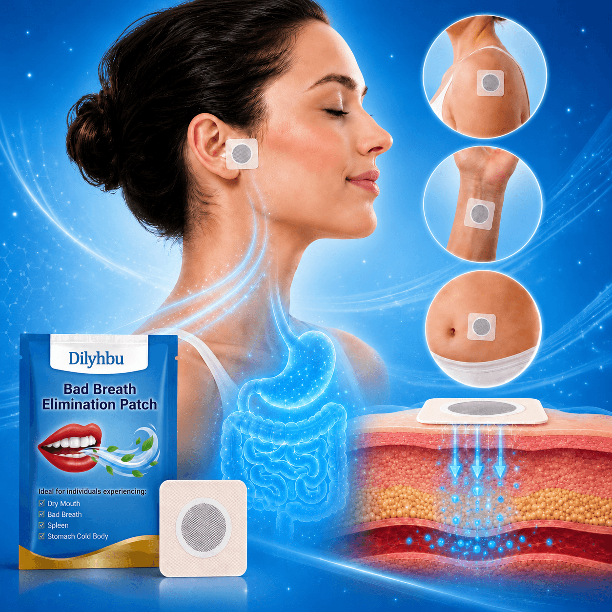 Dilyhbu™ Fresh Breath Support Patch | 24H Daily Confidence & Oral Freshness Care-8POP