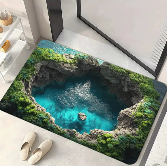 🌀 3D Abyss Illusion Doormat – Eye-Catching Optical Floor Mat 👀-8POP