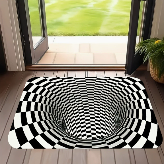 🌀 3D Abyss Illusion Doormat – Eye-Catching Optical Floor Mat 👀-8POP