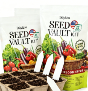🚨 Grow Your Own Organic Veggies At Home | 35-Variety Avellia Seed Vault Kit🥦🥬🫑🌽🥔-8POP