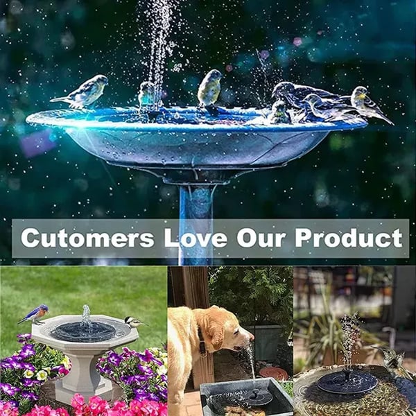🎁☀️Solar Bird Bath Fountain Pump with 4 Nozzles-8POP