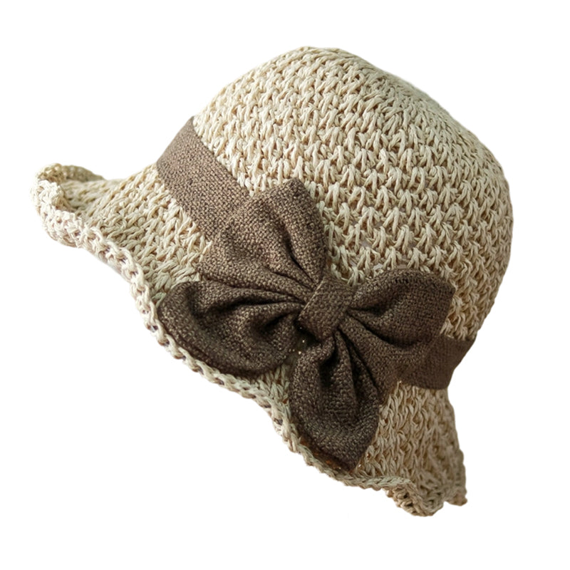 🌞Elegant Woven Straw Sun Hat with Bow-8POP