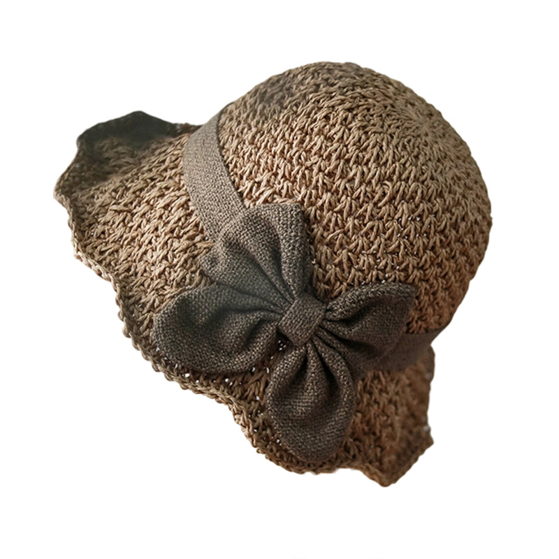 🌞Elegant Woven Straw Sun Hat with Bow-8POP