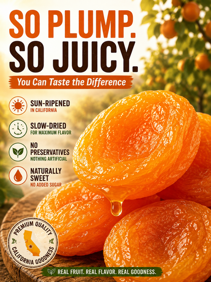 ☀️California Orchard-Dried Apricots – 🍑Soft, Juicy & Naturally Sweet-Sam